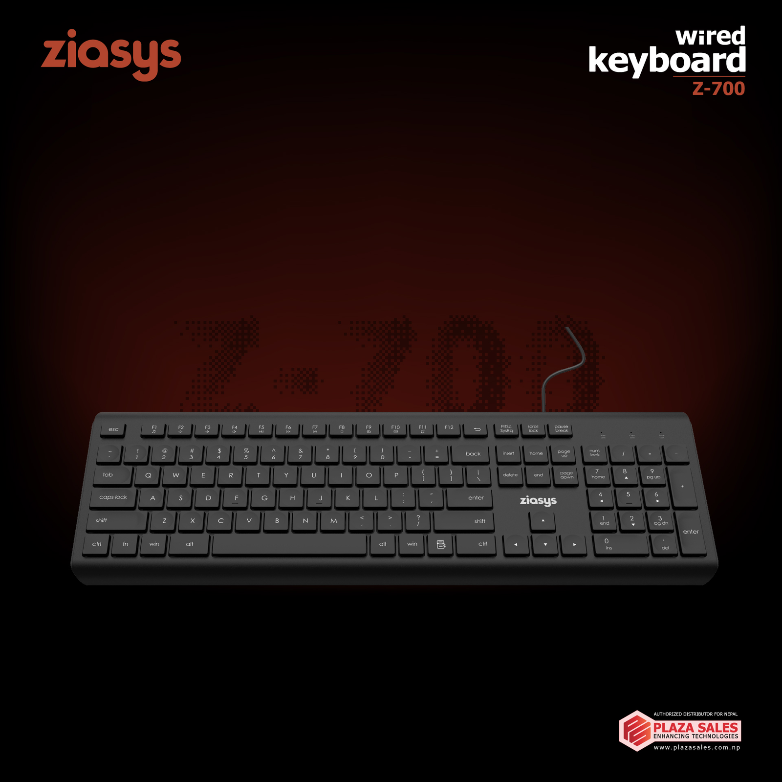 ZIASYS Wired Keyboard (Z-700)