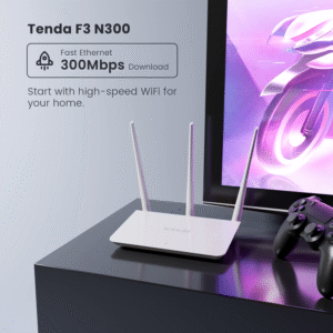 Tenda F3 300Mbps Wireless Router with 3 External Antennas